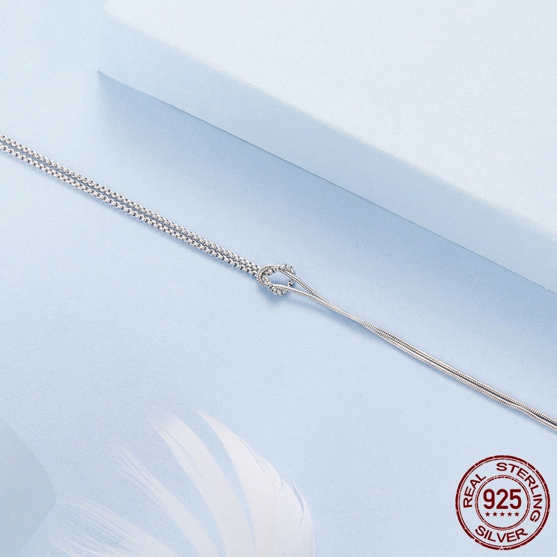 S925 Sterling Silver Shuttle Bracelet – Elegant Women’s Design