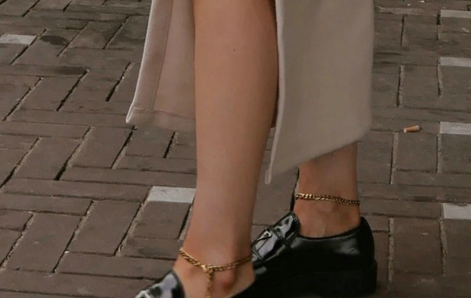 18K Gold Plated Stainless Steel Anklet – Fashion Foot Bracelet for Women