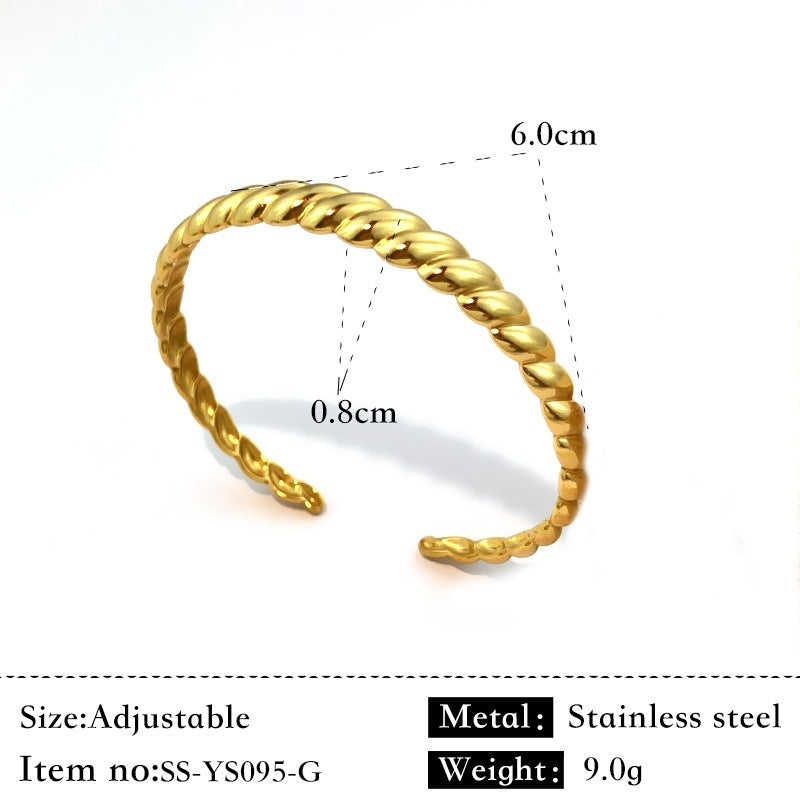 Stainless Steel Women’s Bracelet – Niche Flower Design