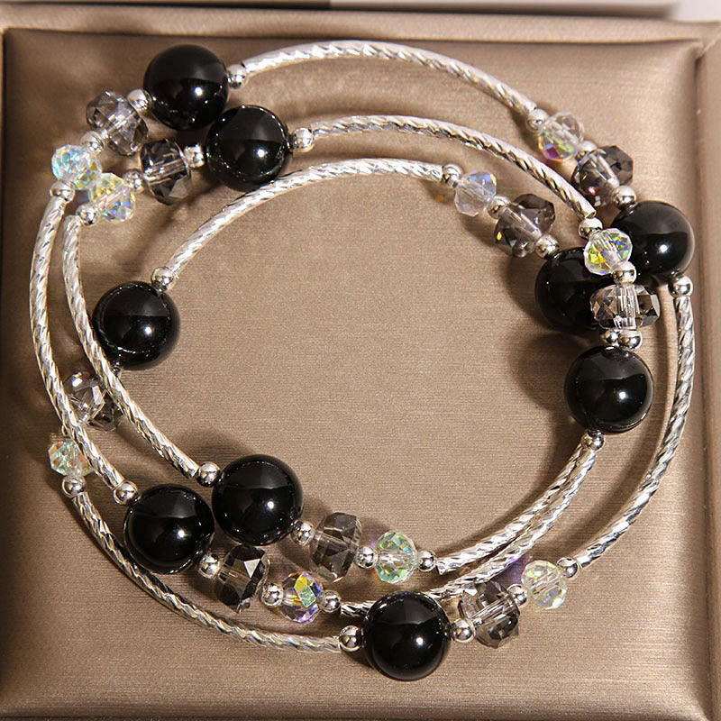 Women’s Sunstone Multi-Circle Bracelet – Elegant Chinese-Style Summer Accessory