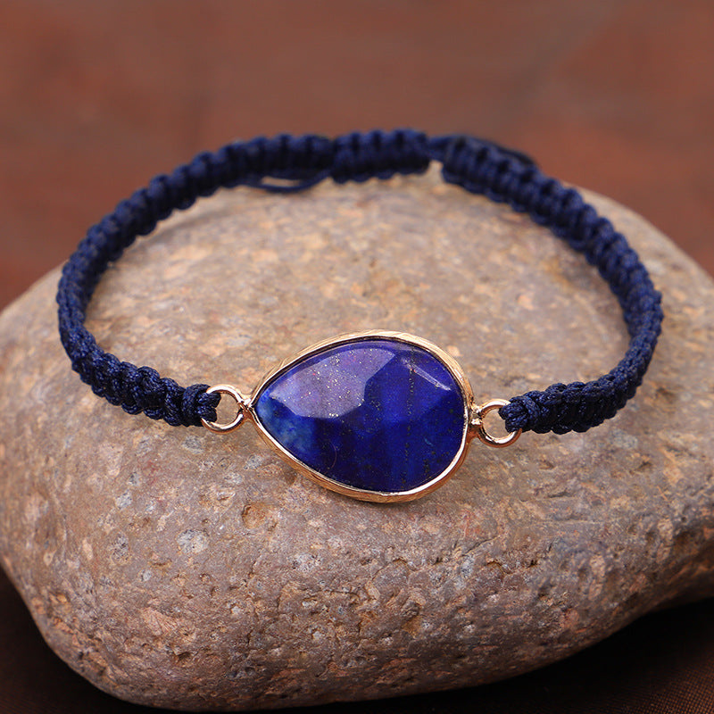 Classic Natural Agate Drop-Shaped Bracelet for Women – Elegant and Timeless Design