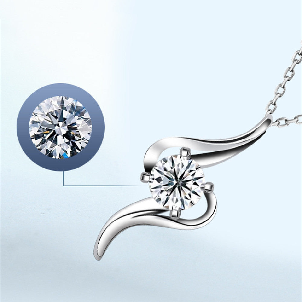 Personalized S925 Sterling Silver Necklace – Custom Name & Letter Pendant