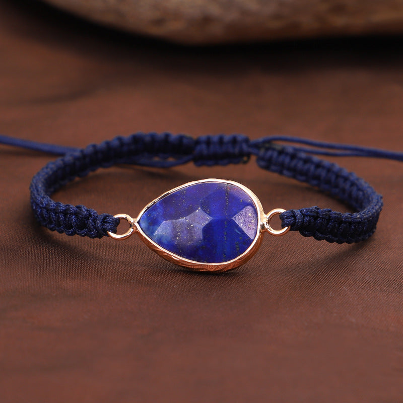 Classic Natural Agate Drop-Shaped Bracelet for Women – Elegant and Timeless Design