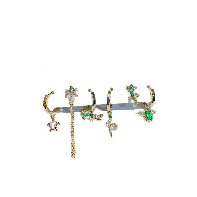 Whimsical Animal Charm Earrings Set