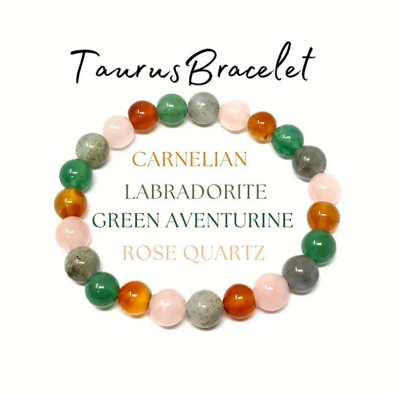 Unisex Zodiac Bracelets – Twelve Constellations Natural Stone Beads