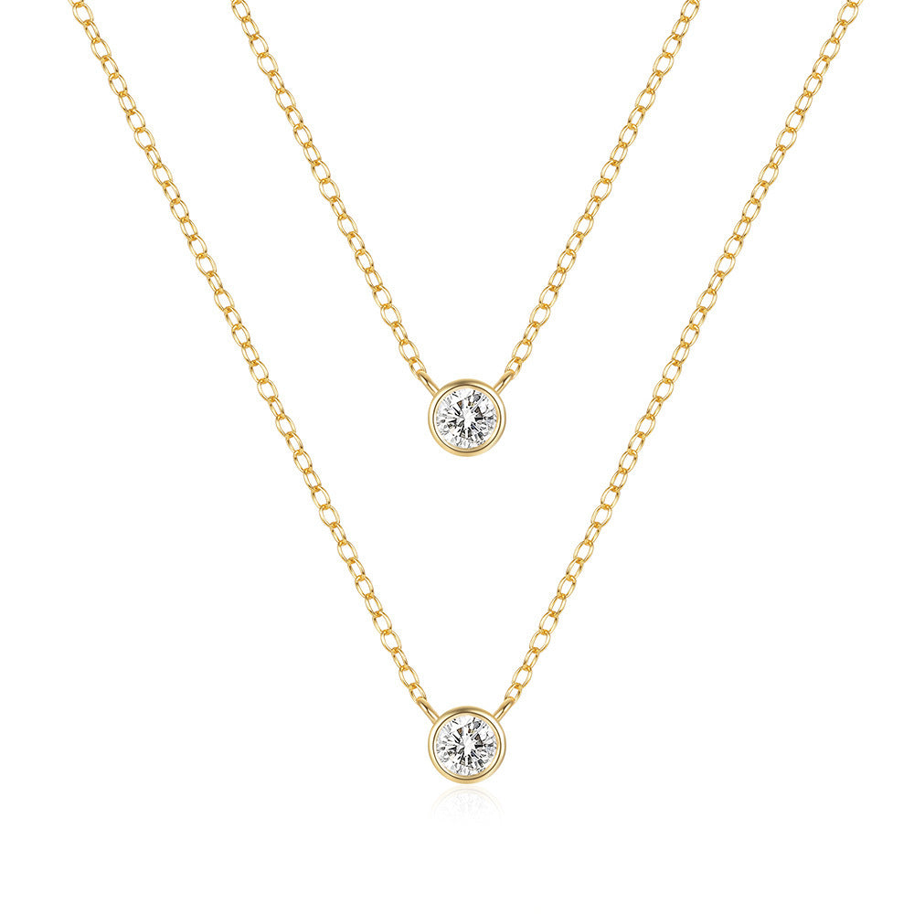 S925 Sterling Silver Double-Layer Necklace – Elegant Women’s Jewellery