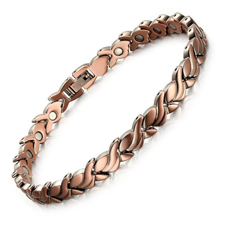 Carved Retro Three-Row Full Magnet Bracelet – Unisex Design