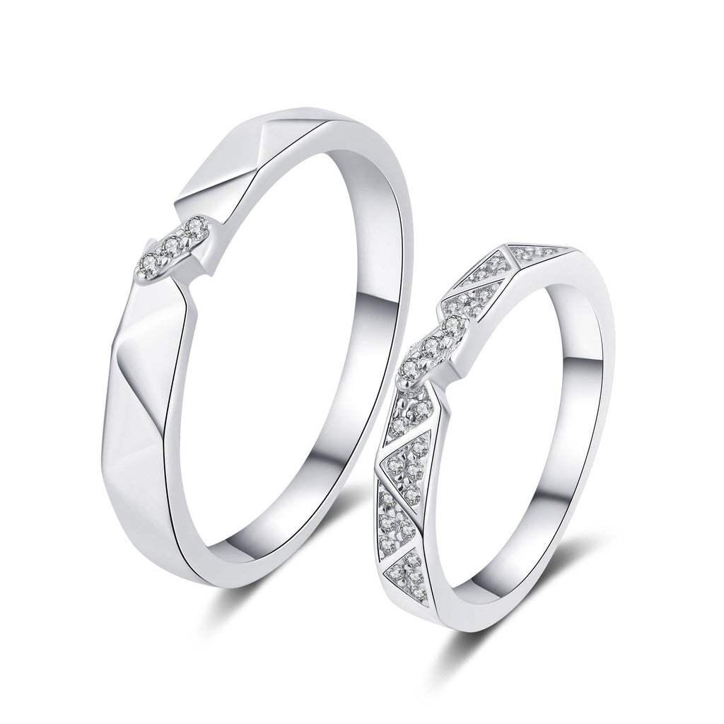 S925 Sterling Silver Couple Ring – Matching Fashion Jewelry for Partners