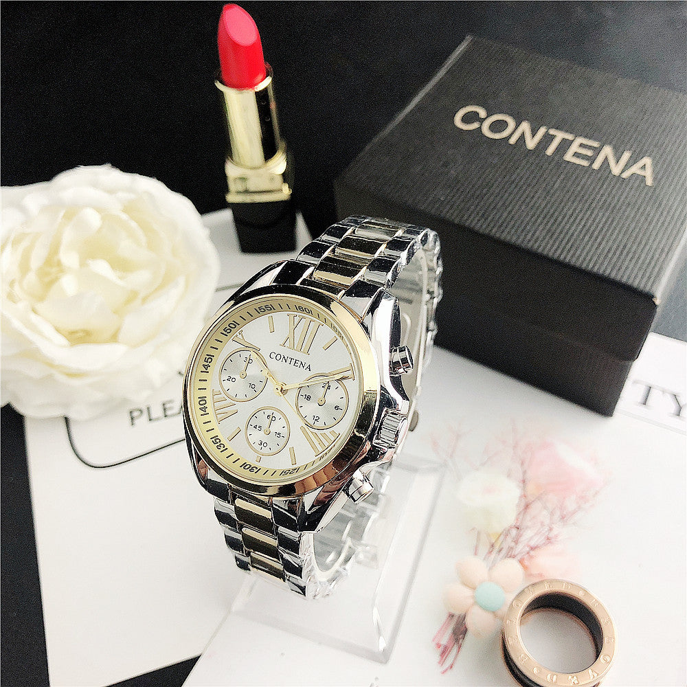 Women’s Diamond Quartz Watch – Fashion Mesh Strap Elegant Timepiece