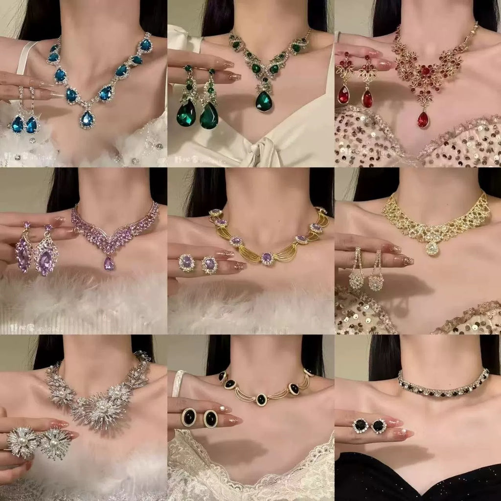 Women’s Industrial Chic Necklace & Earrings Set – Bold Statement Jewellery