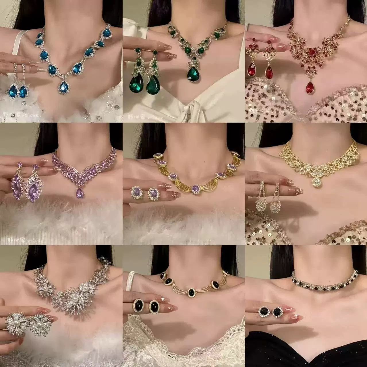 Women’s Industrial Chic Necklace & Earrings Set – Bold Statement Jewellery