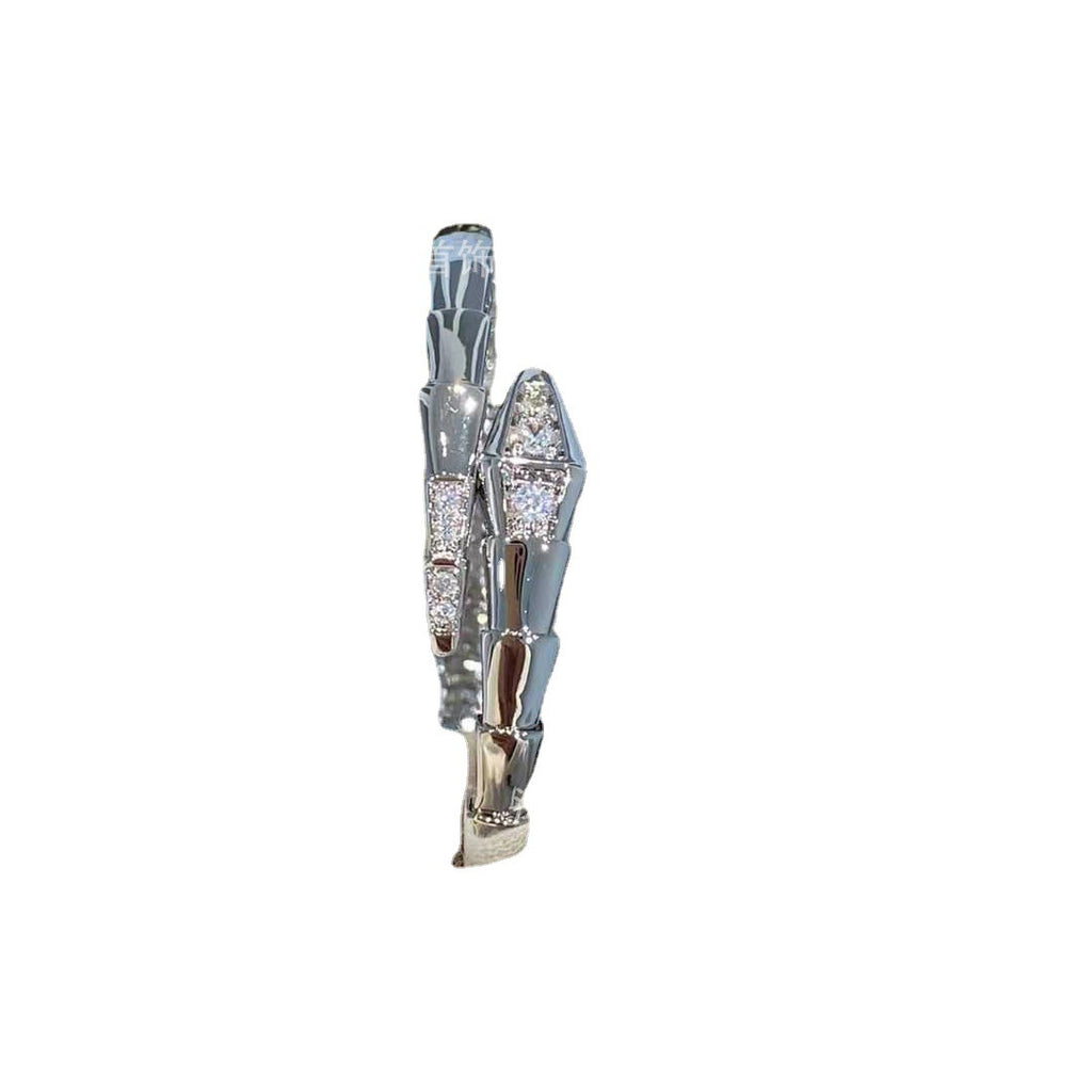 Rose Gold Snake Bone Bracelet – Masculine White Gold Luxury Jewellery