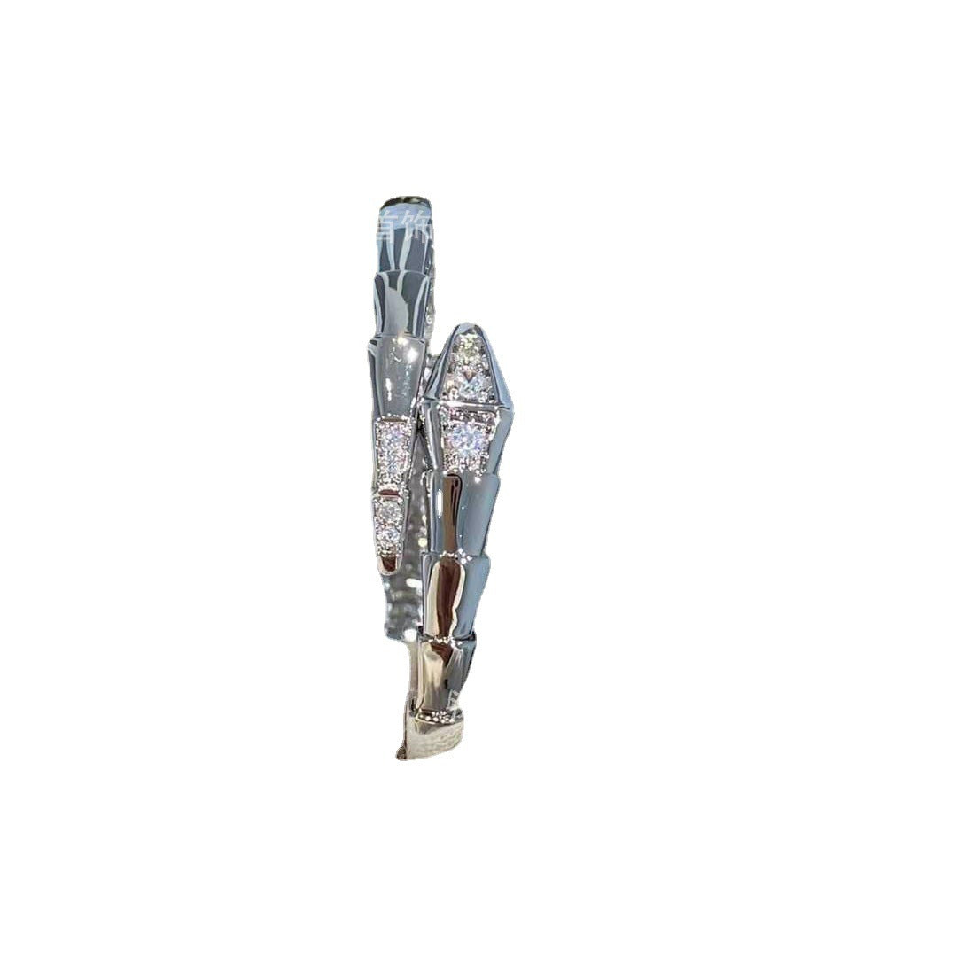 Rose Gold Snake Bone Bracelet – Masculine White Gold Luxury Jewellery