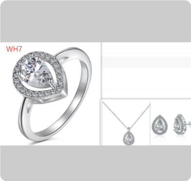 S925 Sterling Silver Jewelry Set for Women – Elegant Necklace & Earrings Gift Set