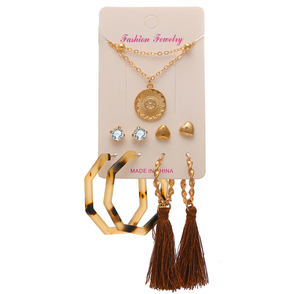Pearl Headdress & Tassel Earrings Jewellery Set – Retro Chic