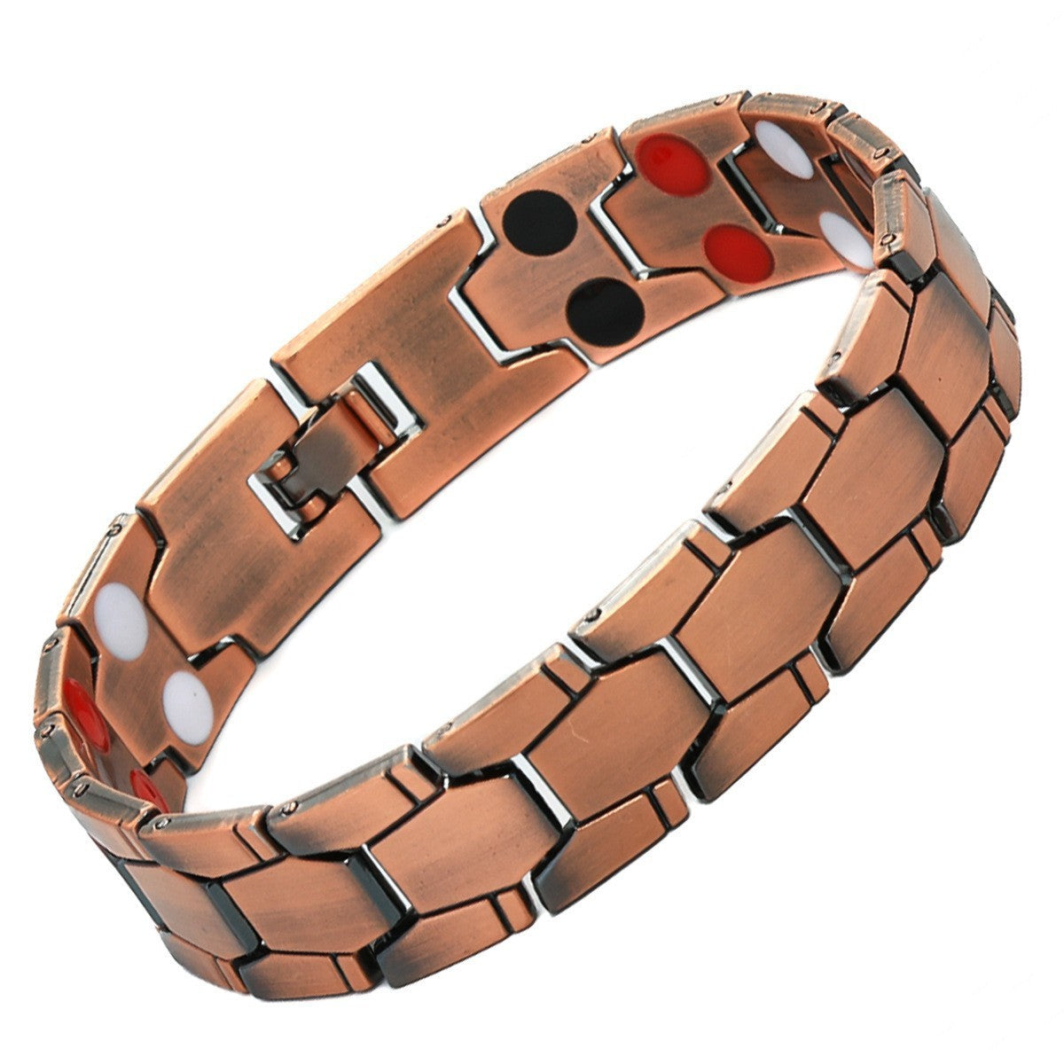 Carved Retro Three-Row Full Magnet Bracelet – Unisex Design