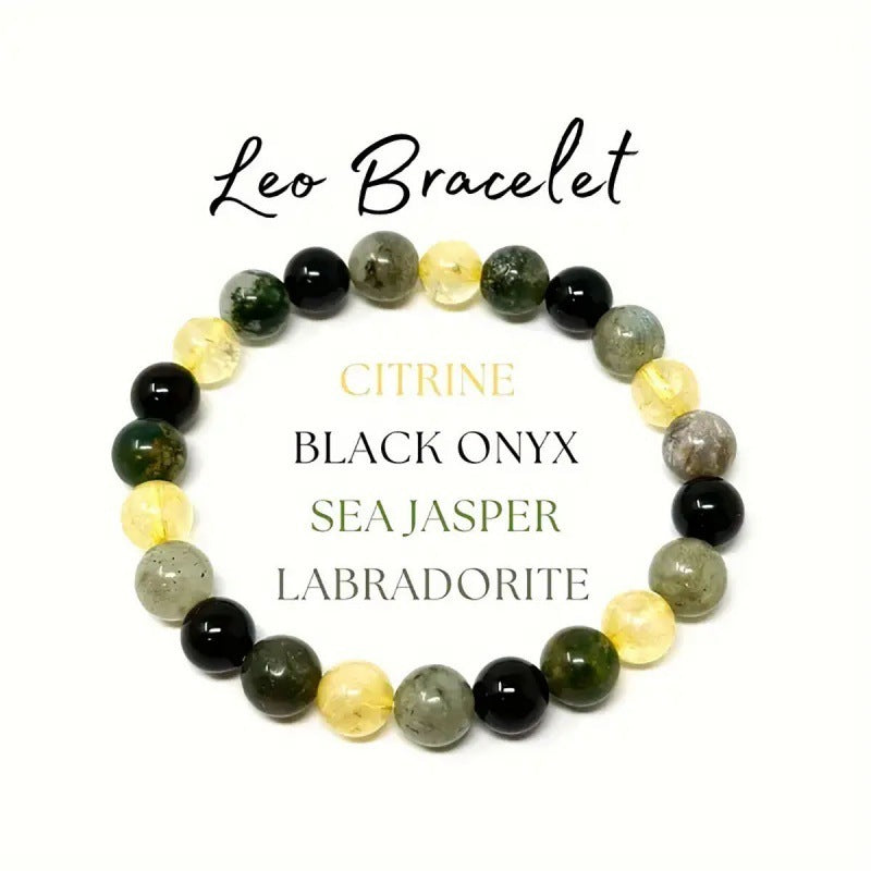 Unisex Zodiac Bracelets – Twelve Constellations Natural Stone Beads