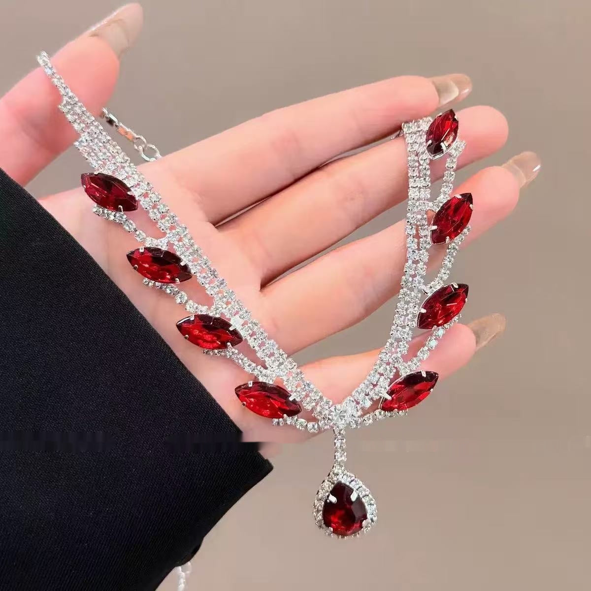 Women’s Industrial Chic Necklace & Earrings Set – Bold Statement Jewellery