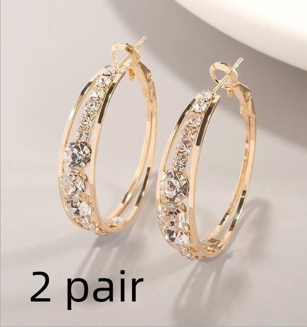 European & American Mosaic Drill Earrings – Women’s Fashion Jewellery