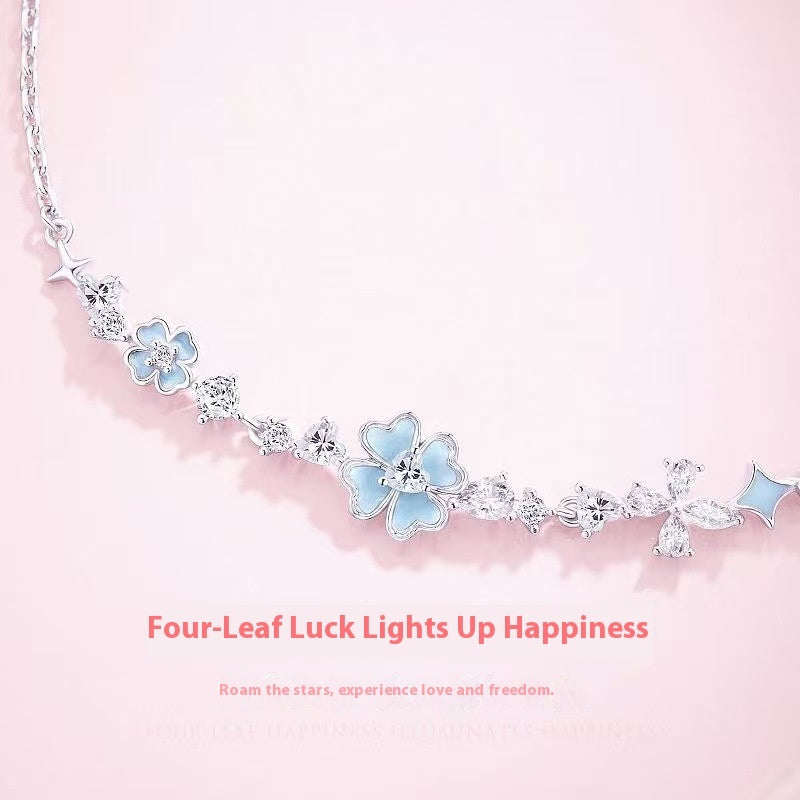 Women’s Star Wish Four-Leaf Clover Copper Bracelet