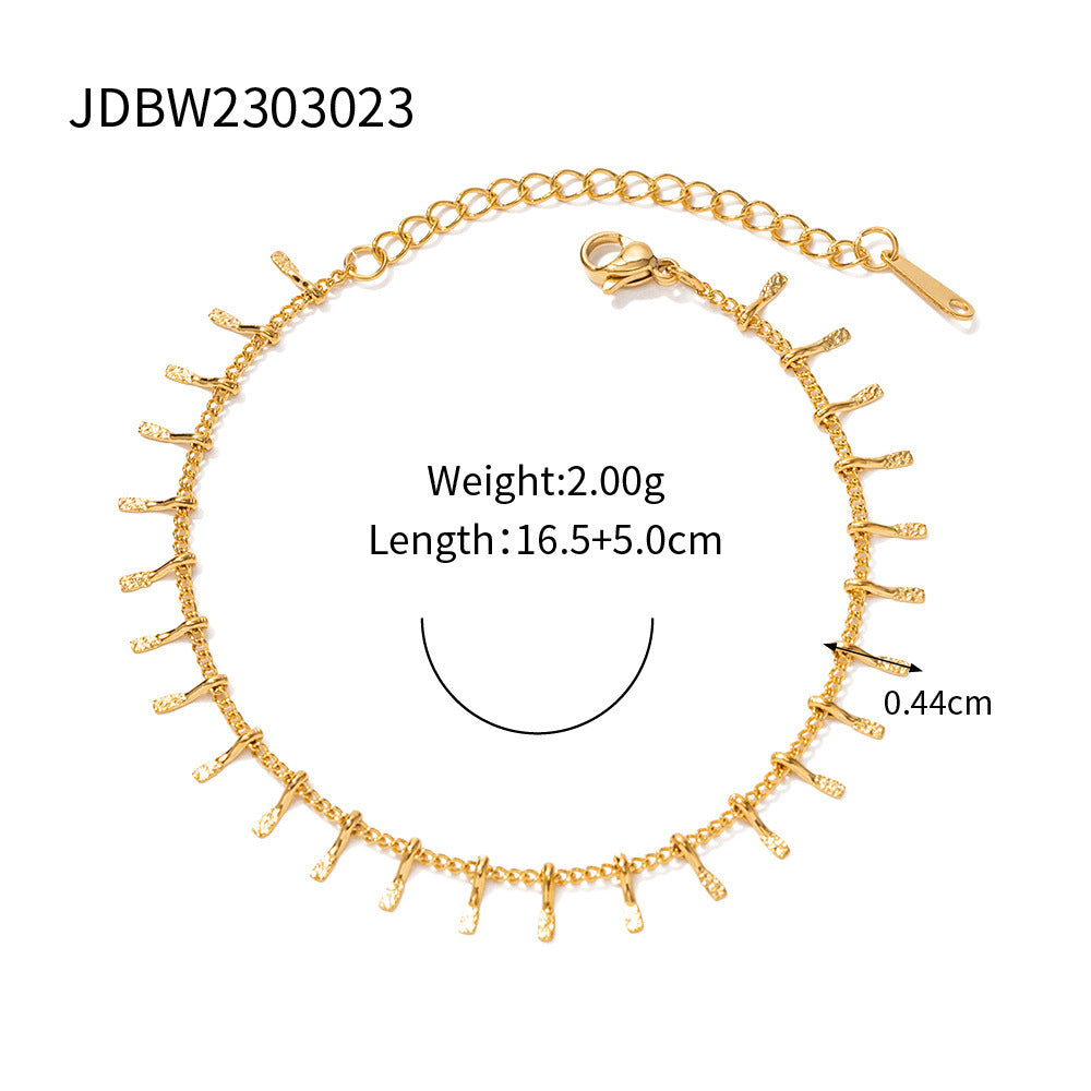 18K Gold Plated Stainless Steel Choker & Anklet Set