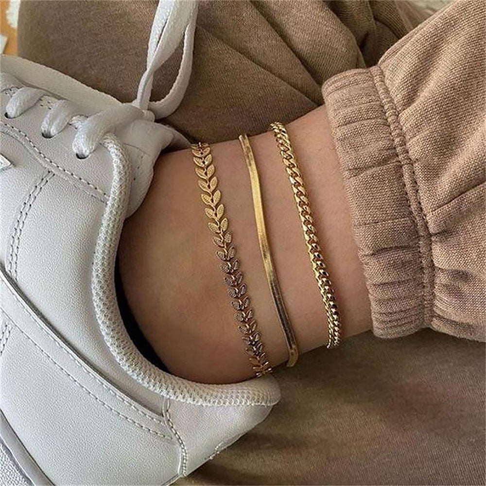 Women’s Stainless Steel Anklet – Stylish Foot Bracelet Accessory
