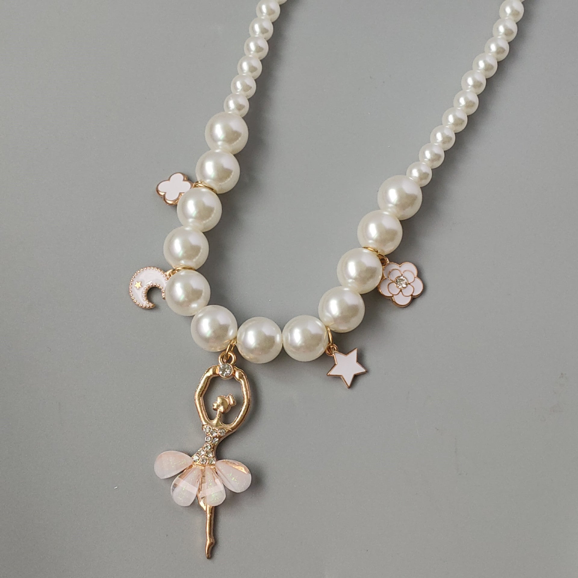 Children’s Korean Style Pearl Necklace – Girls’ Fashion Jewellery