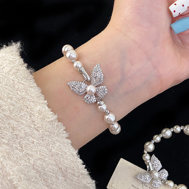 Korean-Style Flower Alloy Bracelet for Women