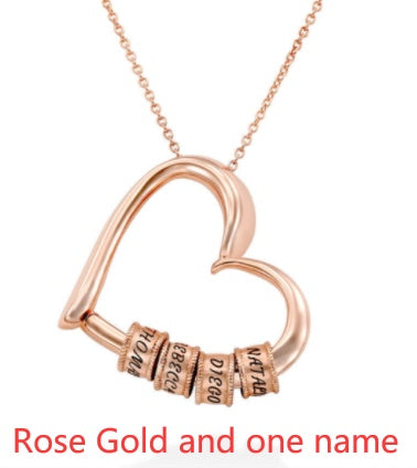 Personalized Heart Name Necklace – Custom Women’s Pendant Jewellery, Perfect Mother’s Day Gift
