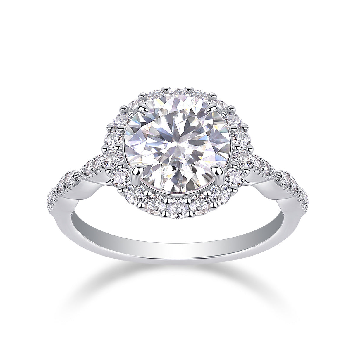 Starlight Shining 3-Carat Moissanite Ring – S925 Sterling Silver with Platinum-Plated Diamonds, Elegant Women’s Jewellery