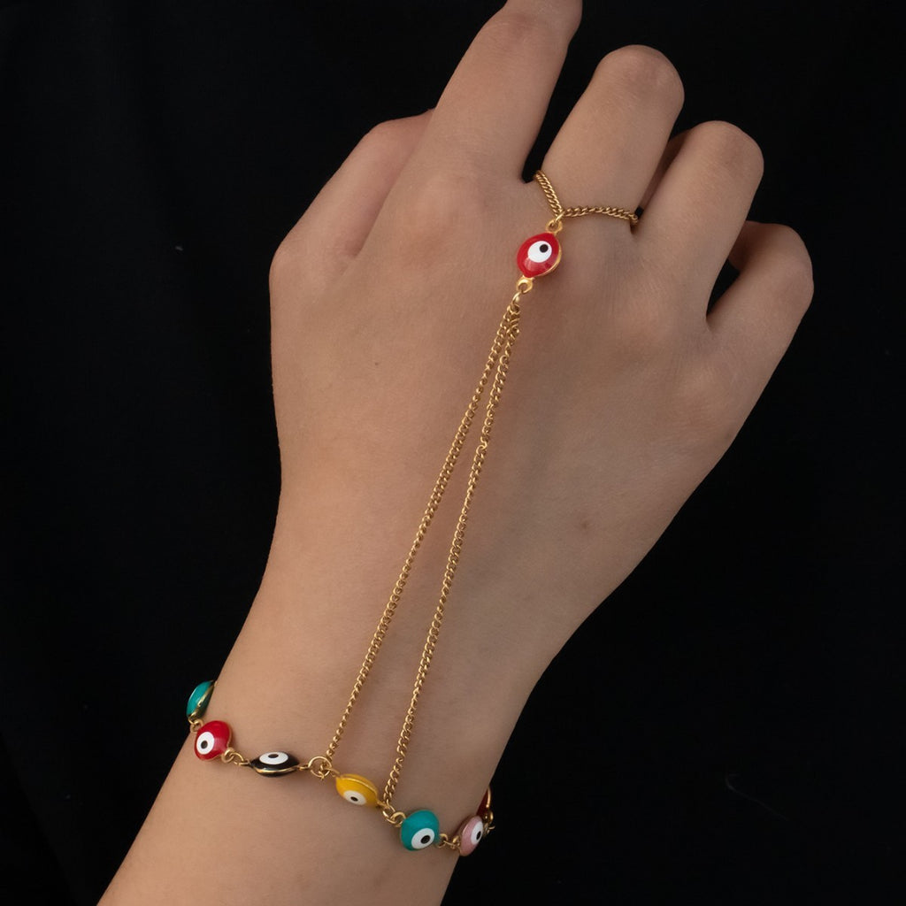 Women’s Titanium Steel Evil Eye Lucky Bracelet