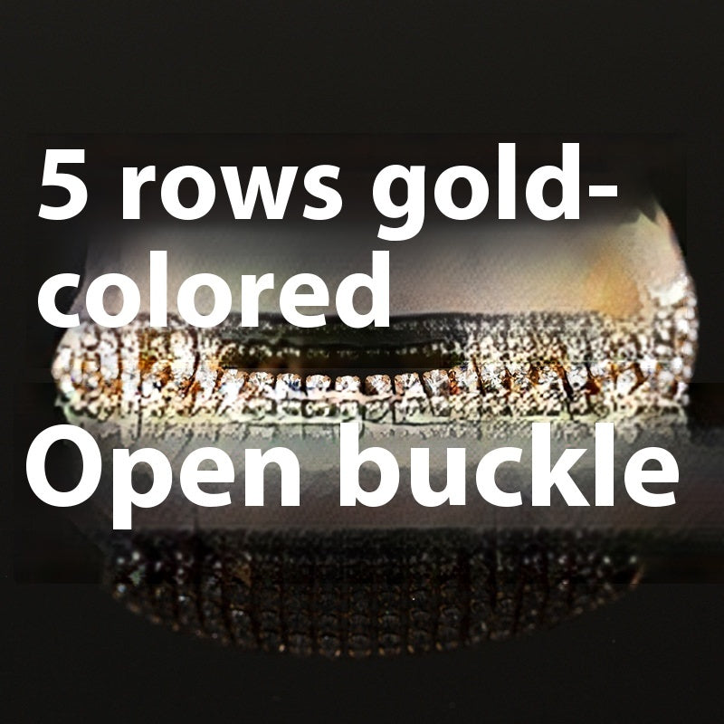 Women’s Three-Row Diamond Bracelet – European & American Style