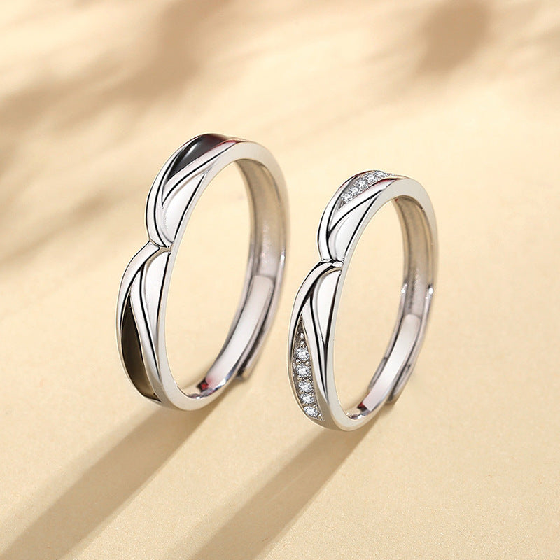 925 Sterling Silver Couple Ring