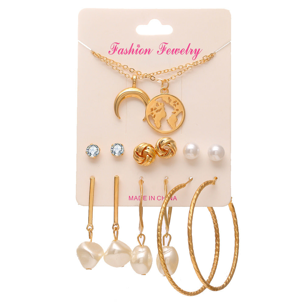 Pearl Headdress & Tassel Earrings Jewellery Set – Retro Chic