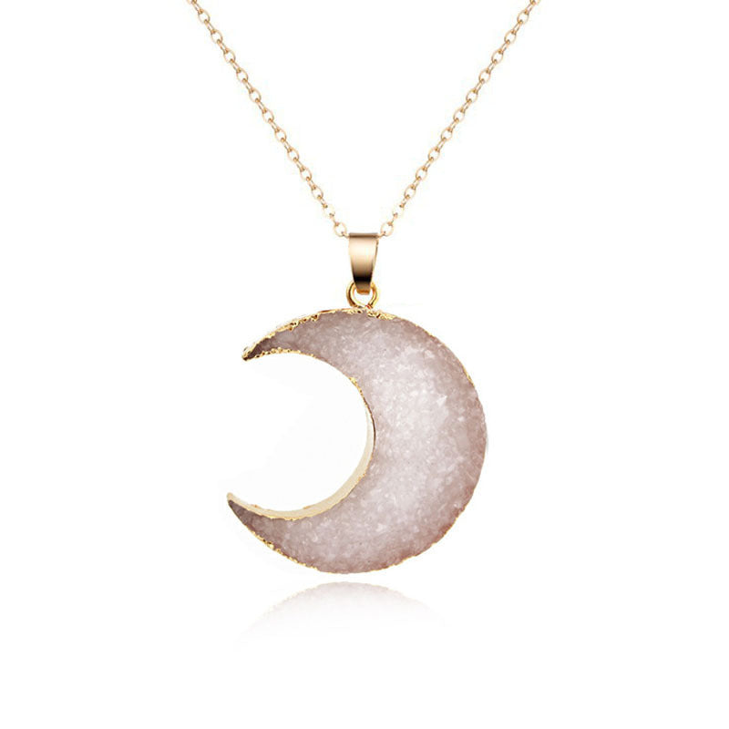 Elegant Moon Pendant Necklace – Foreign Trade Style for Women