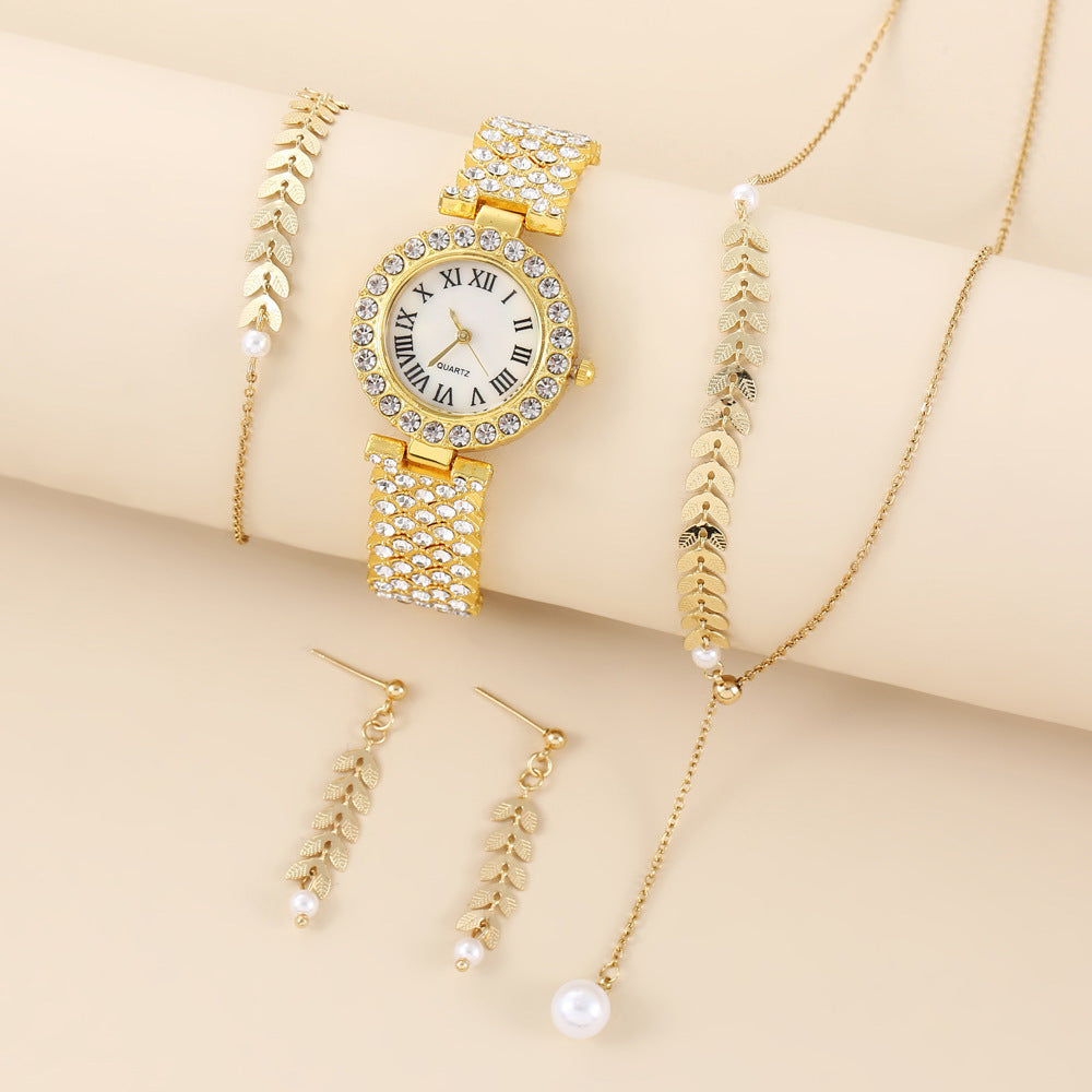 Diamond Women’s Watch – Luxury Rhinestone Quartz Bracelet for Ladies