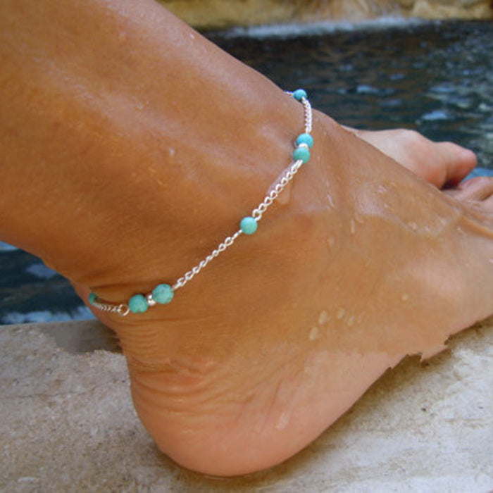 Fashion Handmade Beaded Anklets – Boho Summer Foot Jewellery for Women