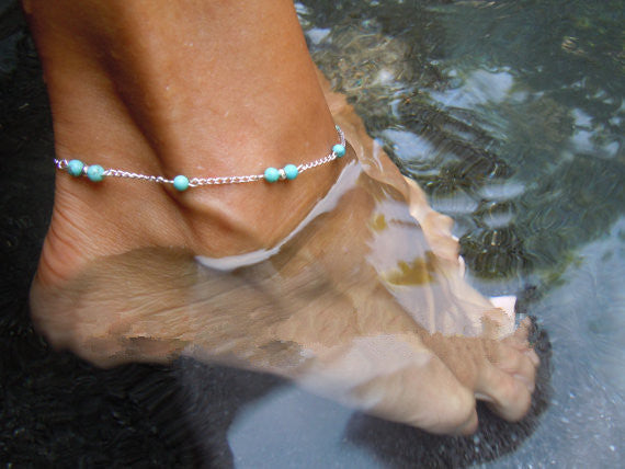 Fashion Handmade Beaded Anklets – Boho Summer Foot Jewellery for Women