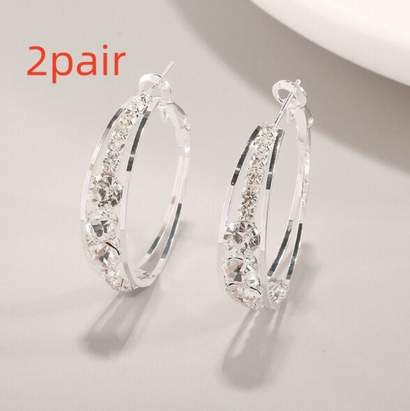 European & American Mosaic Drill Earrings – Women’s Fashion Jewellery