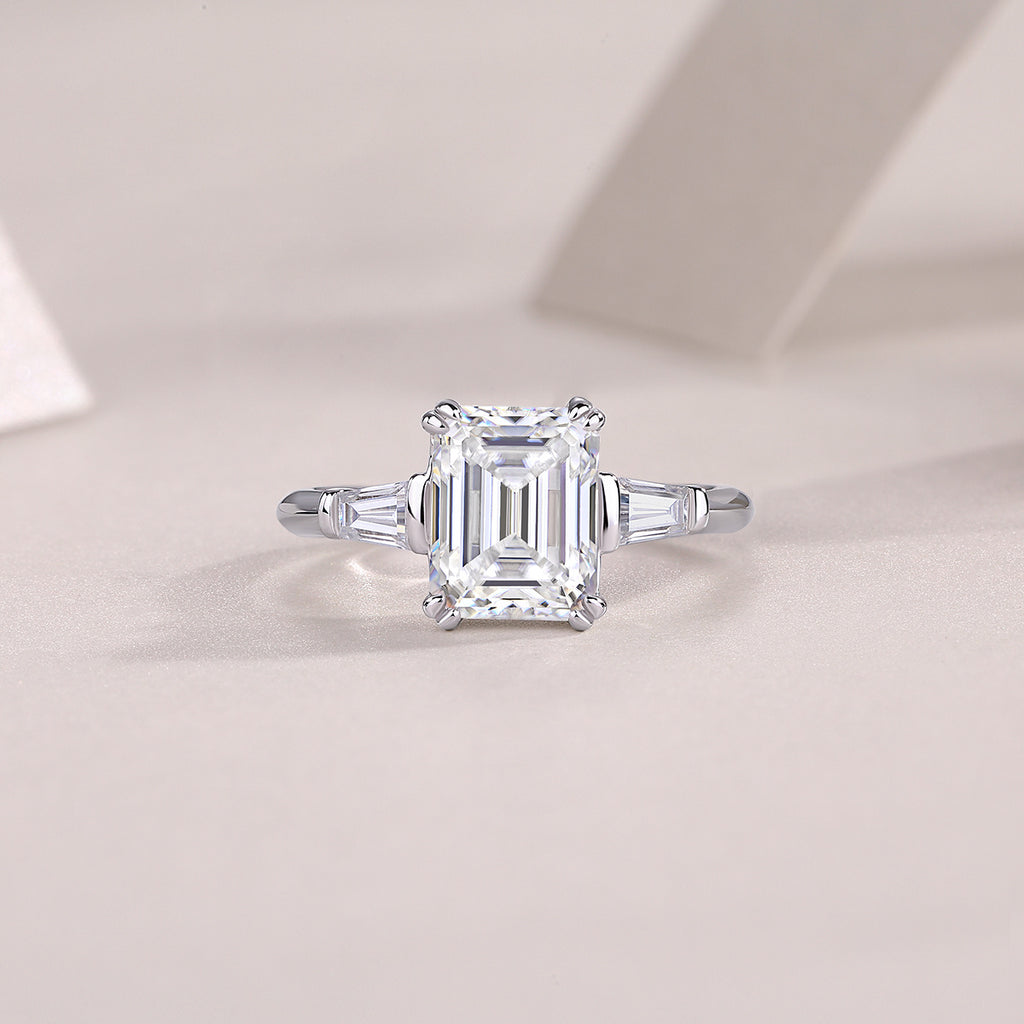 Starry Sky Mirror Women’s Moissanite Ring – S925 Sterling Silver with Platinum-Plated Diamonds, Elegant Fashion Jewellery