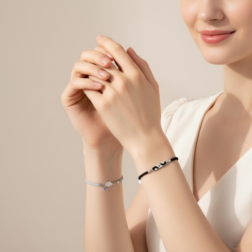 Couple Holding Hands with Bracelets