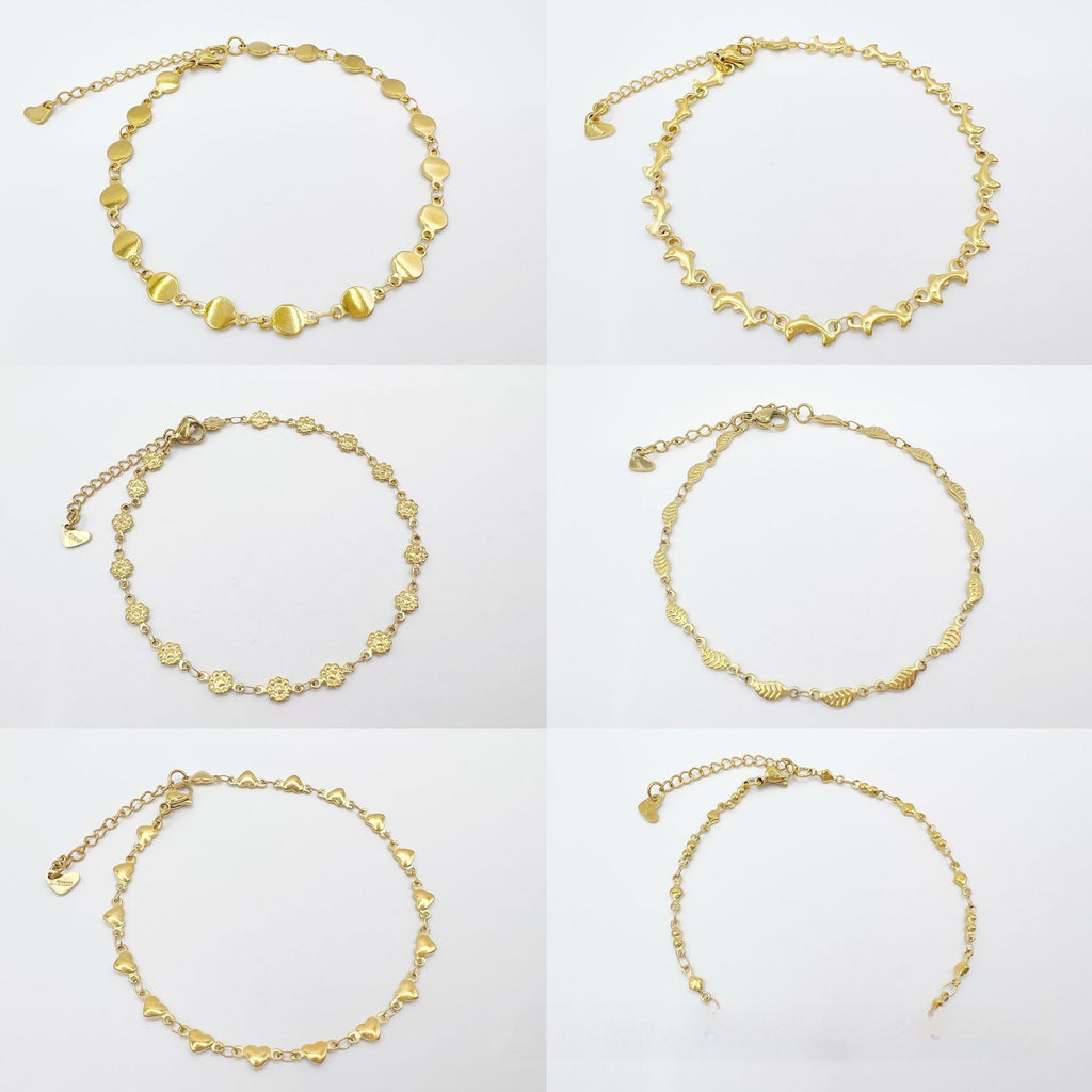 European & American Style Stainless Steel Anklet – Simple & Elegant