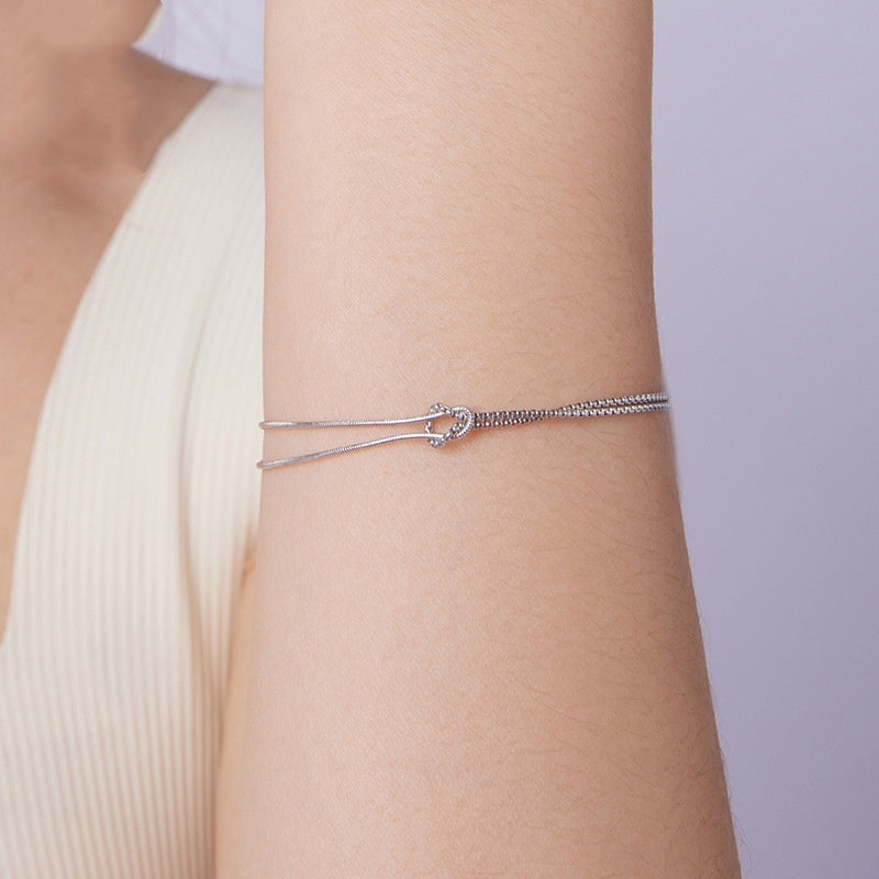 S925 Sterling Silver Shuttle Bracelet – Elegant Women’s Design