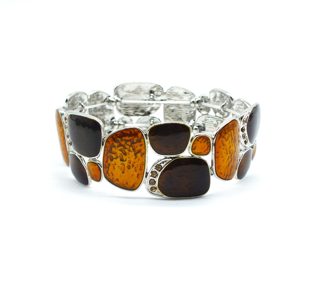 Women’s Geometric Enamel Stretch Bracelet