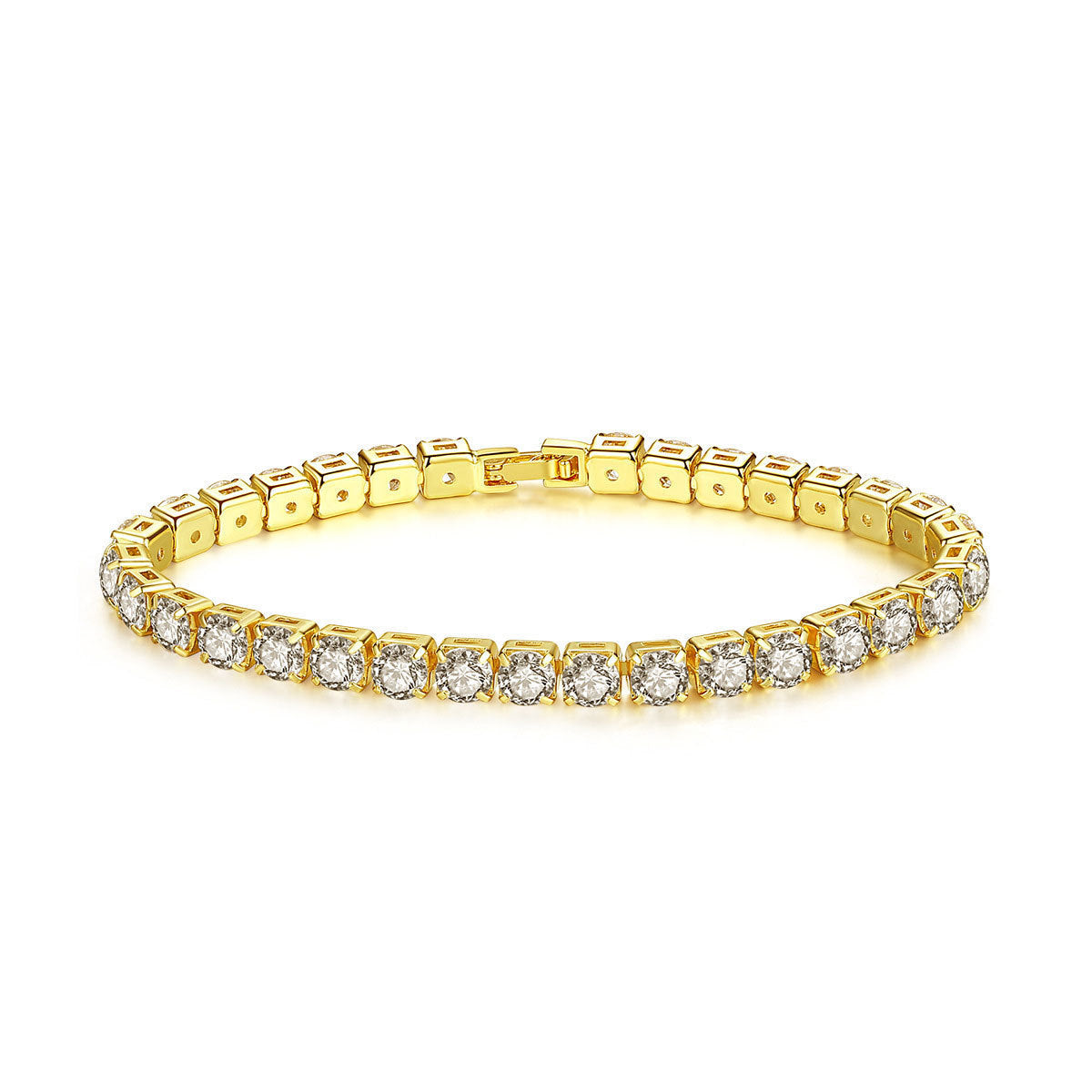 Unisex Geometric Claw Chain Bracelet – Silver & Gold