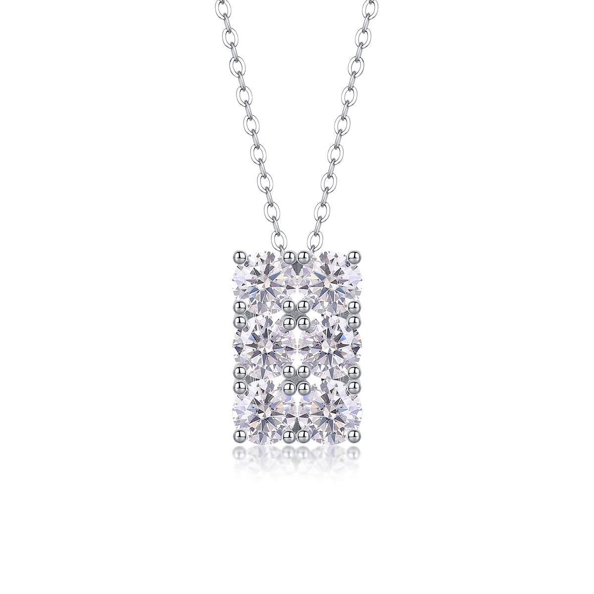 Luxury Moissanite Diamond Pendant – 0.5ct & 0.3ct S925 Silver, Platinum-plated