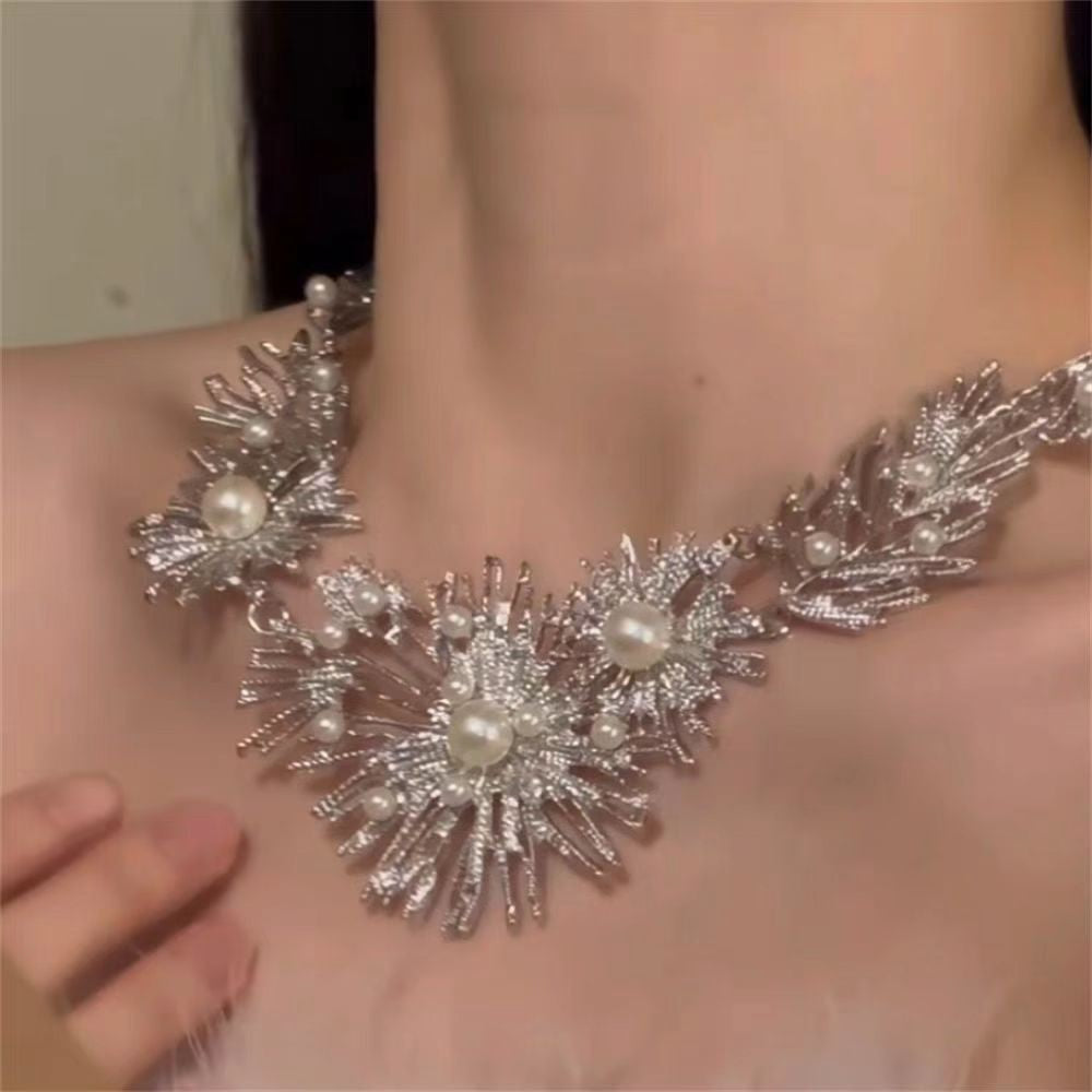 Women’s Industrial Chic Necklace & Earrings Set – Bold Statement Jewellery