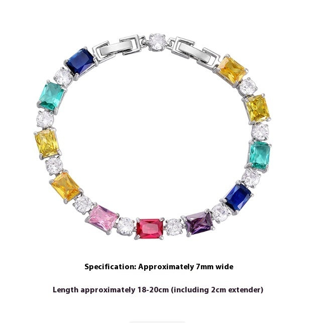 Men and Women’s Zircon Bracelets – Coloured Beaded Fashion Accessory