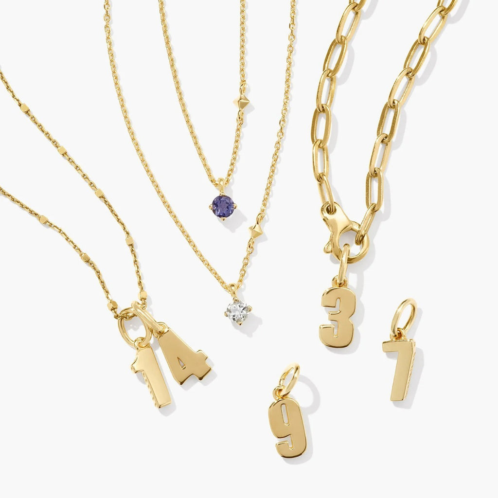 Titanium Steel DIY Digital Pendant Necklace – Simple 0-9 Year Number Jewellery Accessory