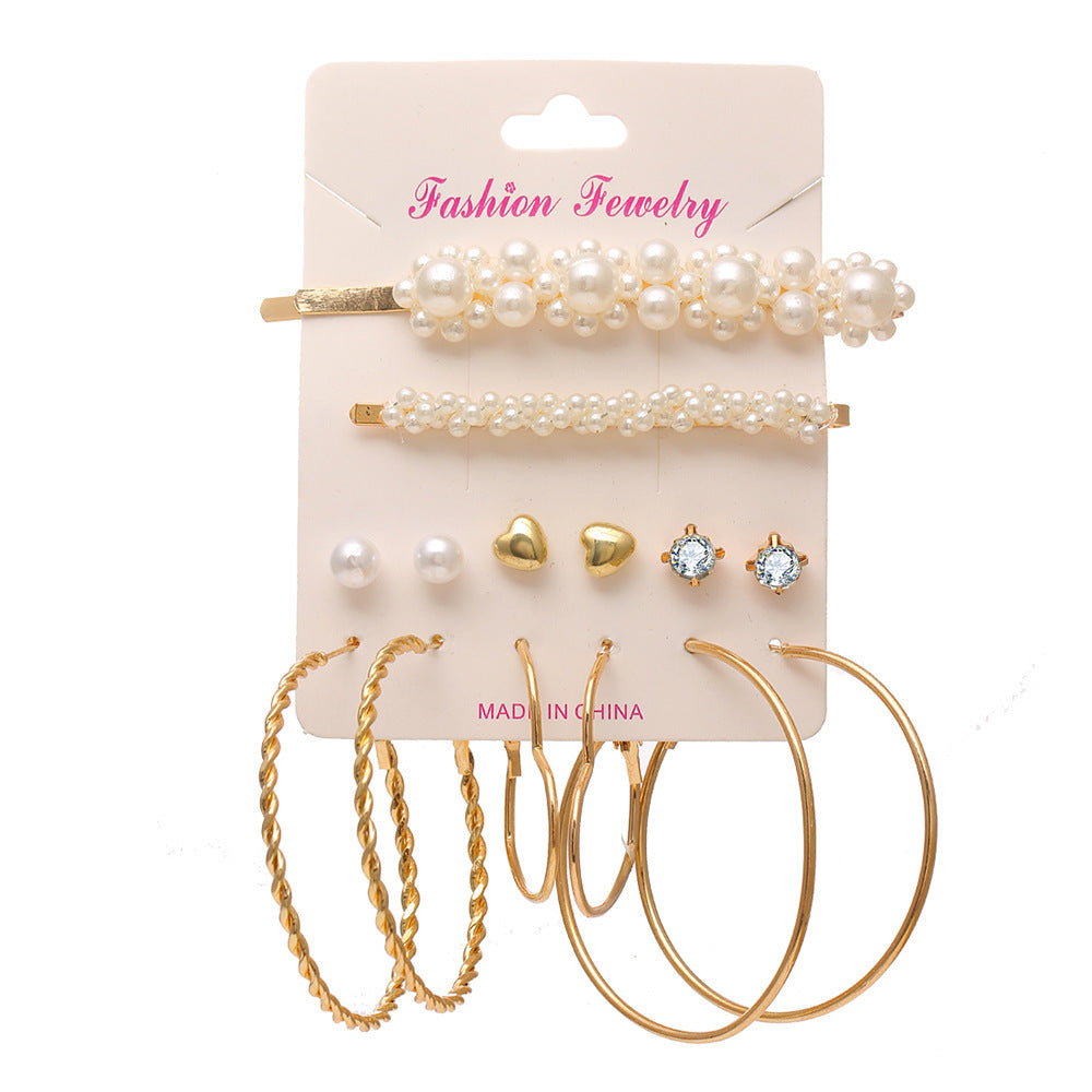Pearl Headdress & Tassel Earrings Jewellery Set – Retro Chic